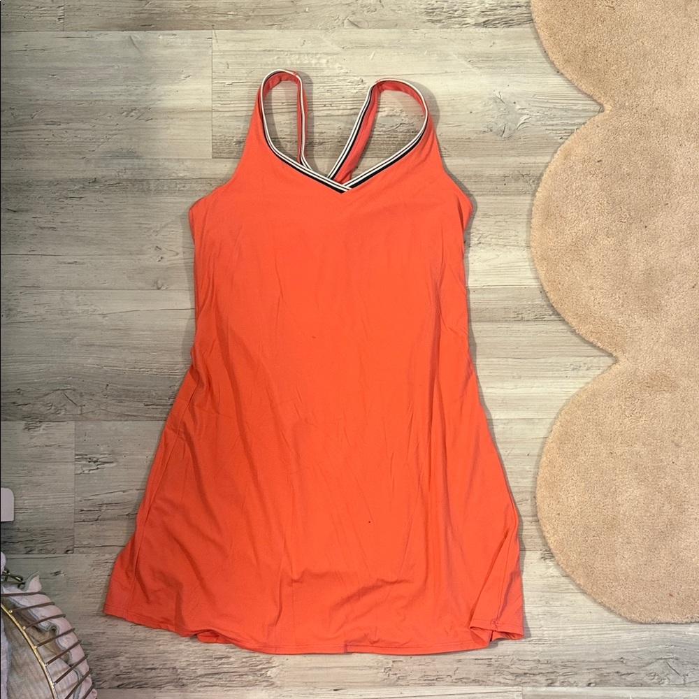 Coral fitness racer back dress